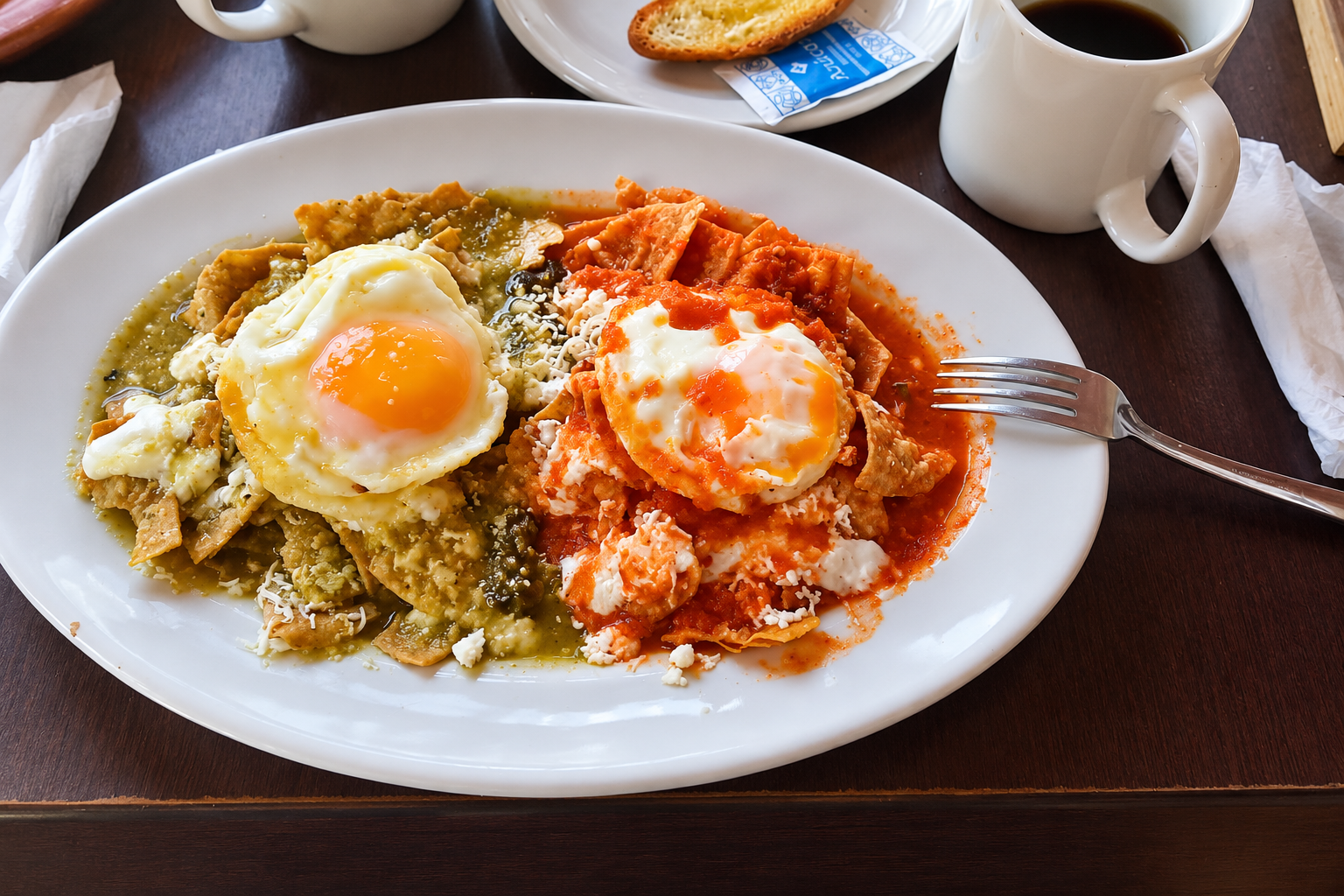 Chilaquiles con huevo